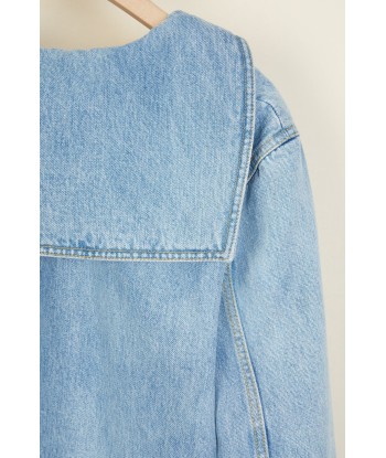 Organic denim sailor tunic Paris Déstockage Promo