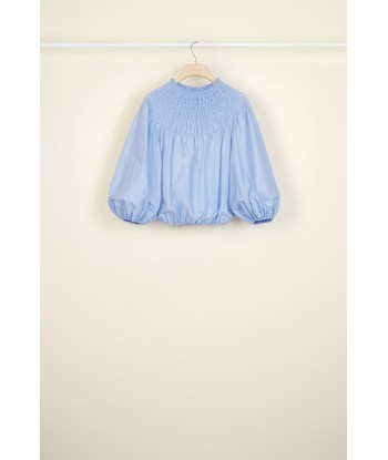 Smock collar poplin crop top en linge