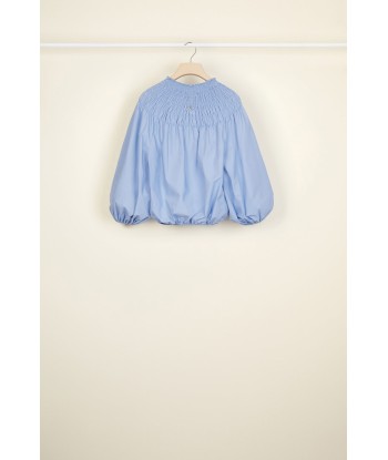 Smock collar poplin crop top en linge