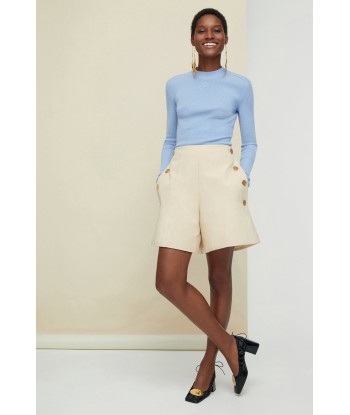 High-waisted cotton shorts Pour