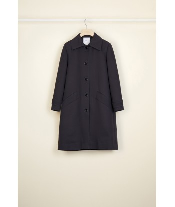 Ruffle hem gabardine coat online