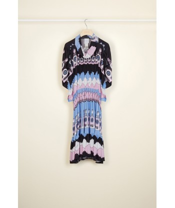 Printed jersey smock dress français