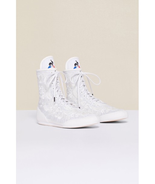 Embroidered high-top trainers - White ouvre sa boutique