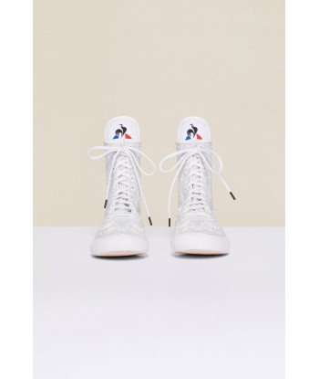 Embroidered high-top trainers - White ouvre sa boutique