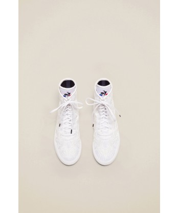 Embroidered high-top trainers - White ouvre sa boutique