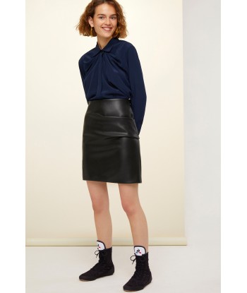 Faux leather draped skirt à prix réduit toute l'année