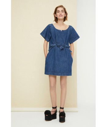 Bow denim minidress en ligne des produits 