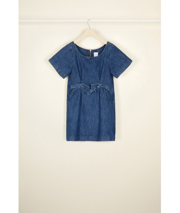 Bow denim minidress en ligne des produits 