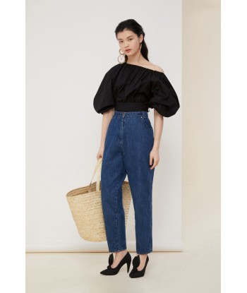 Volume poplin crop top france