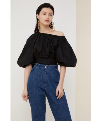 Volume poplin crop top france