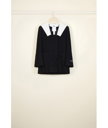 Sailor collar cotton tweed jacket vous aussi creer 