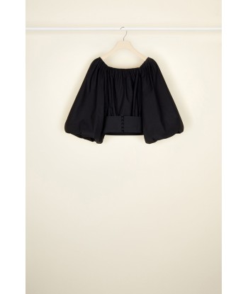 Volume poplin crop top france