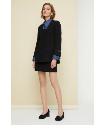 Sailor collar cotton tweed jacket vous aussi creer 