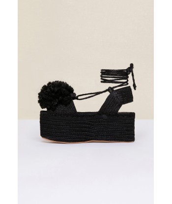 Pompom platform espadrilles la livraison gratuite