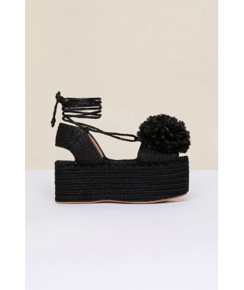 Pompom platform espadrilles la livraison gratuite