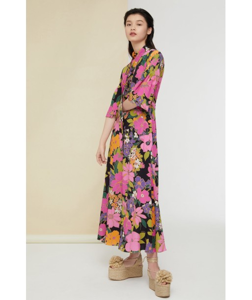 Printed necktie midi dress Vous souhaitez 