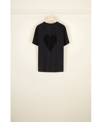 Heart cut-out organic cotton tee vente chaude votre 