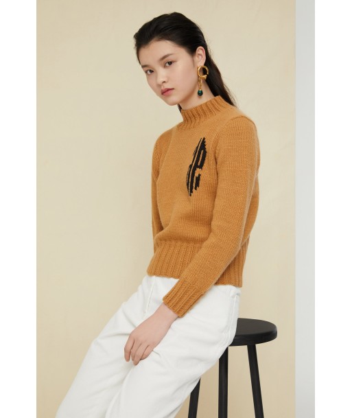 Cropped intarsia logo jumper le concept de la Pate a emporter 