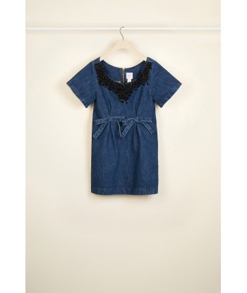 Bow Detail Dress - Indigo Blue Pearls chez Cornerstreet bien 