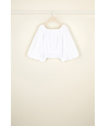 Volume poplin crop top les ctes