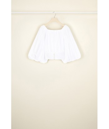 Volume poplin crop top les ctes