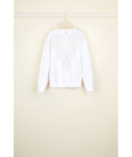 Lace bib organic cotton sweatshirt de l' environnement