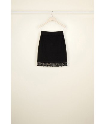 Pearl hem knit miniskirt acheter