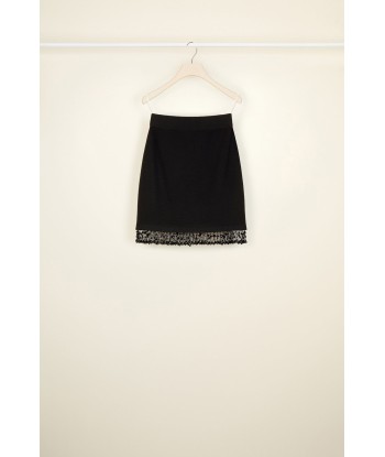 Pearl hem knit miniskirt acheter