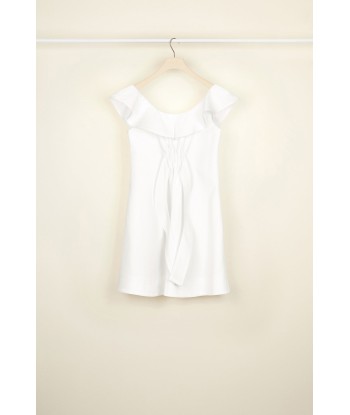 Frilly herringbone cotton minidress pas cher chine