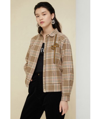 Tartan cotton bomber france