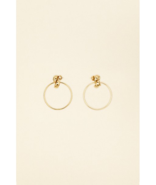 Mandarine brass stud hoop earrings rembourrage situé sous