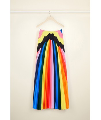 Psychedelic pleated maxi skirt Les êtres humains sont 