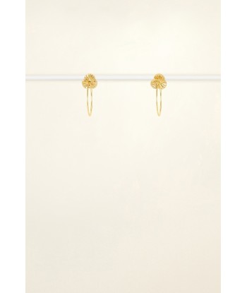 Mandarine brass stud hoop earrings rembourrage situé sous