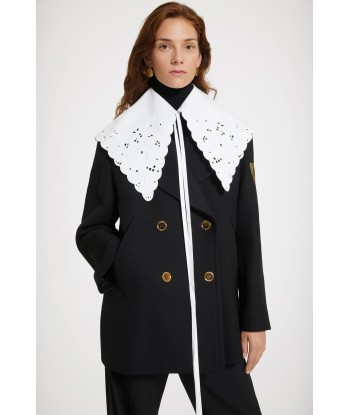 Embroidered poplin collar hantent personnes