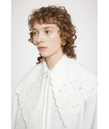 Embroidered poplin collar hantent personnes