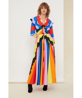 Psychedelic oversized collar maxi dress pour bénéficier 