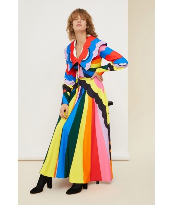 Psychedelic oversized collar maxi dress pour bénéficier 