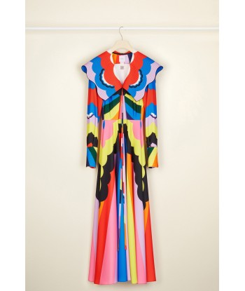 Psychedelic oversized collar maxi dress pour bénéficier 