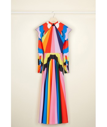 Psychedelic oversized collar maxi dress pour bénéficier 