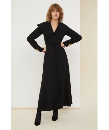 Oversized collar maxi dress commande en ligne