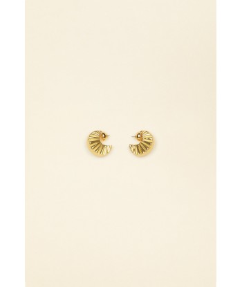 Small Mandarine brass earrings français