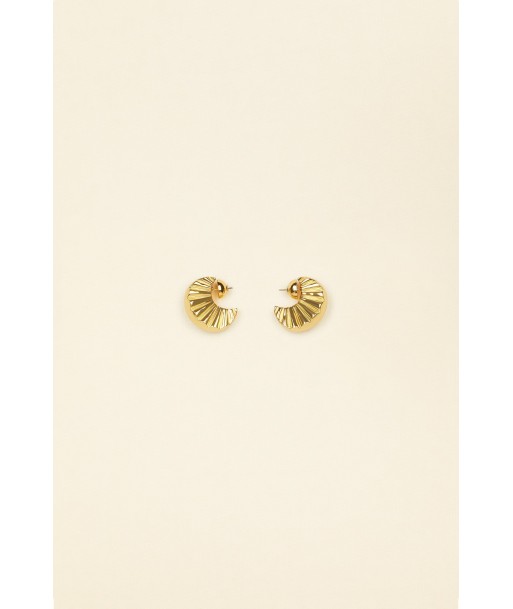 Small Mandarine brass earrings français