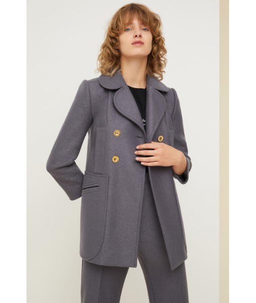 Longline double-breasted wool jacket le concept de la Pate a emporter 