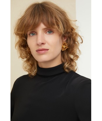 Cage brass clip-on earrings livraison et retour toujours gratuits