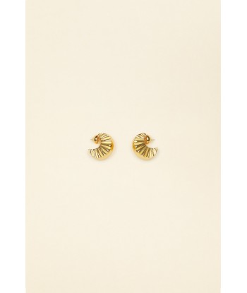 Small Mandarine brass earrings français