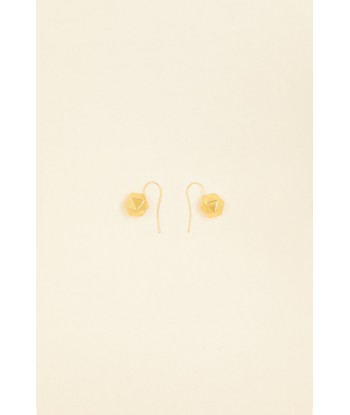 Faceted bead brass earrings vous aussi creer 