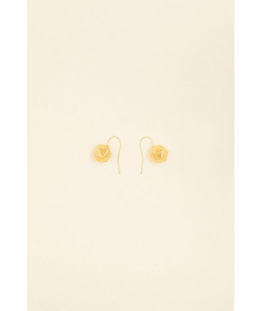 Faceted bead brass earrings vous aussi creer 