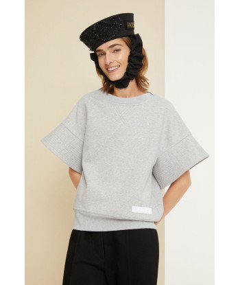 Overstitch short-sleeved sweatshirt in organic cotton plus qu'un jeu 