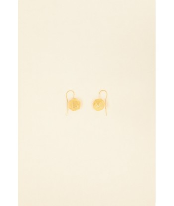 Faceted bead brass earrings vous aussi creer 