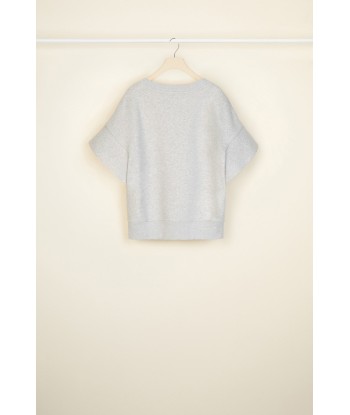 Overstitch short-sleeved sweatshirt in organic cotton plus qu'un jeu 